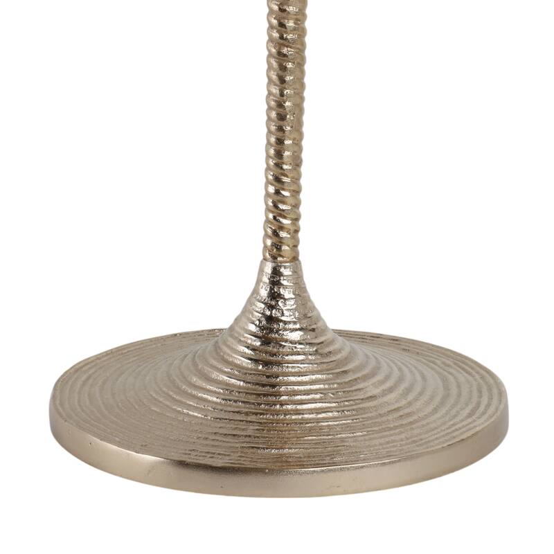 Metal Base Marble Top Modern Glam Accent Table Round Silhouette
