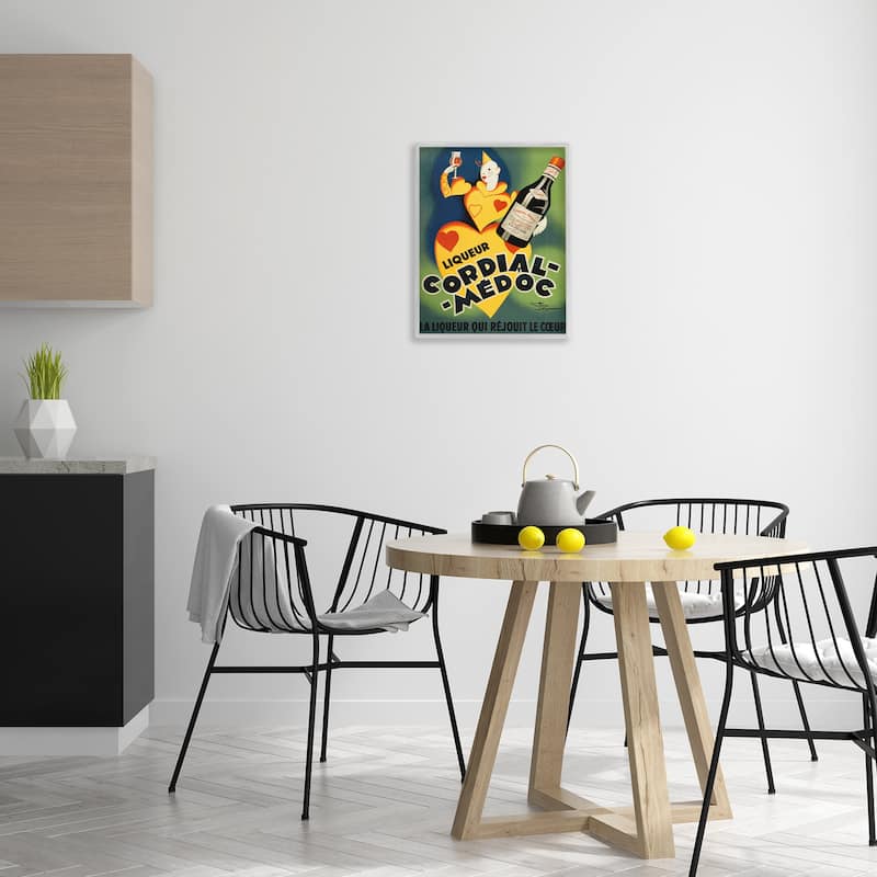 Stupell Retro Vintage Wine Advertisement Framed Giclee Art Design By Marcus Jules