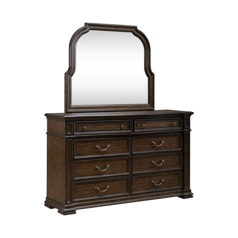 Liberty Furniture Provence Park Shelter Bed, Dresser & Mirror, Chest, Night Stand - King or Queen