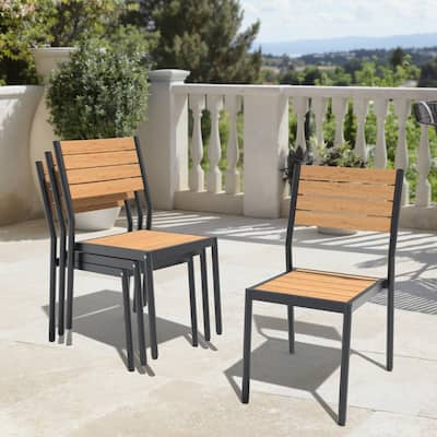 VredHom Outdoor Stackable Aluminum Patio Dining Chairs