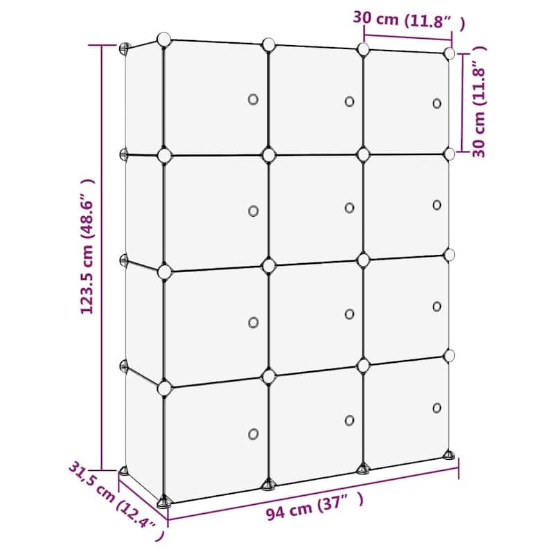 vidaXL Storage Cube Organizer with 6/12/15 Cubes