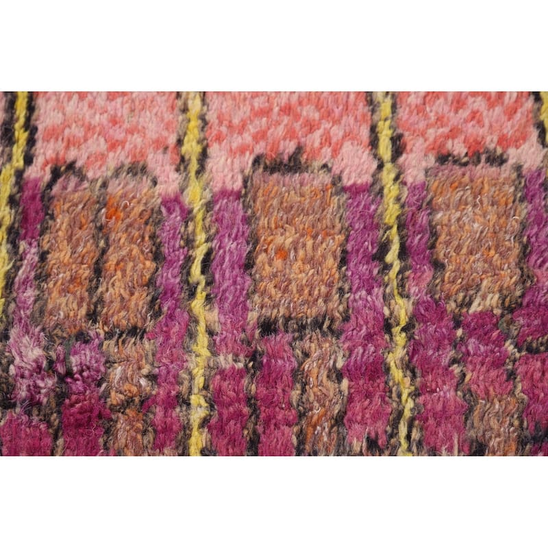 Plush Moroccan Style Rug Hand-Knotted Wool Carpet - 7'8" x 10'11"