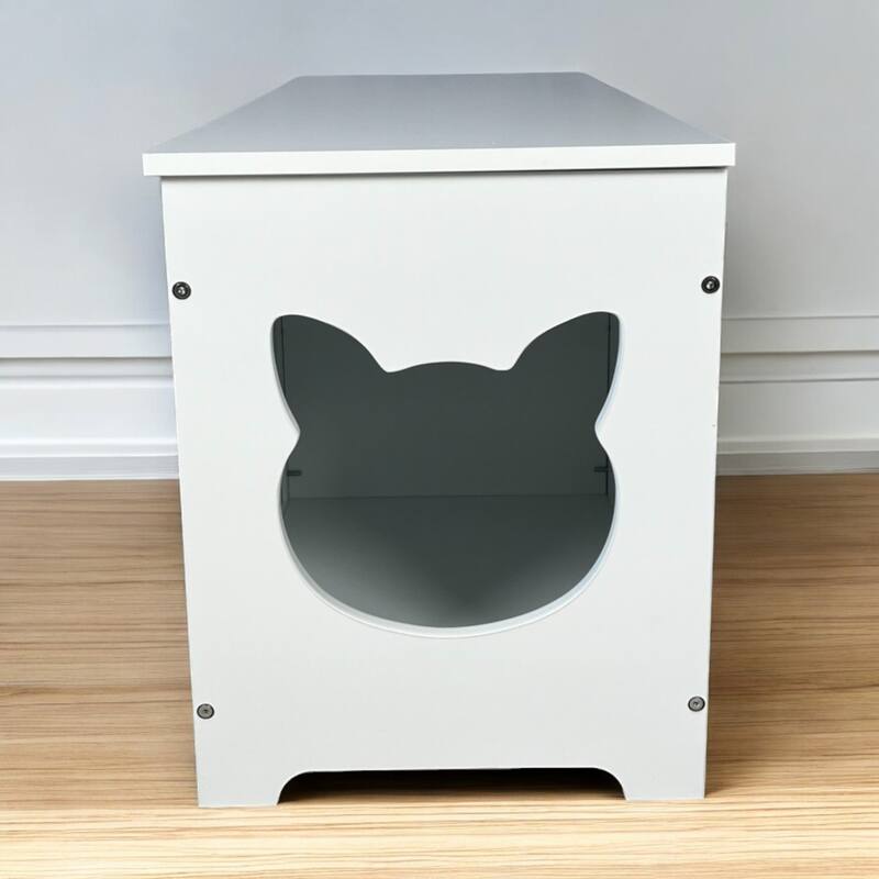 Top open Cat Litter Box Enclosure Furniture, Cat Washroom, Hidden Litter Box Cover, Cabinet for Large Cat