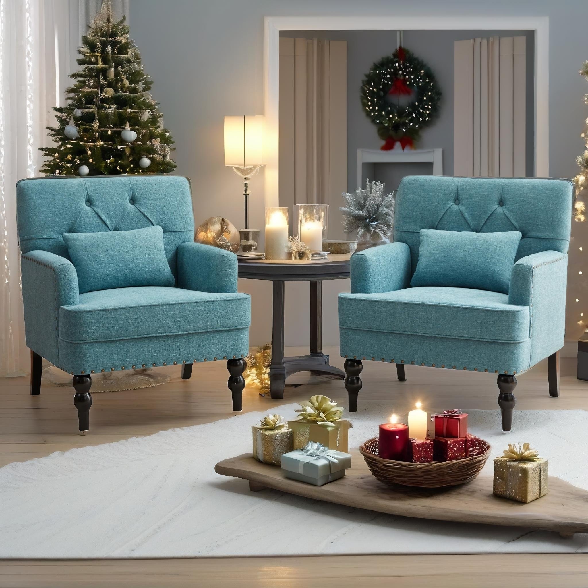Light turquoise accent chair deals