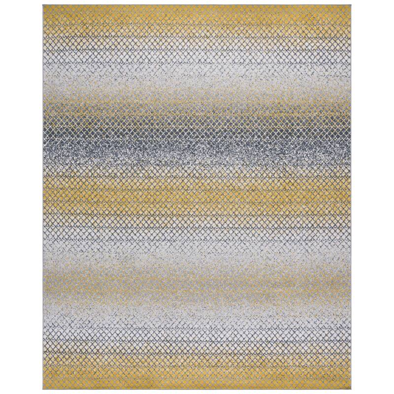 SAFAVIEH Odyssey Irada Modern Abstract Rug - 9' x 12' - Gold/Grey