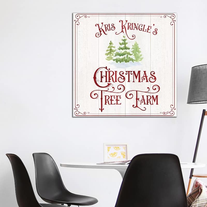 iCanvas "Vintage Christmas Signs VI-Tree Farm" by Tara Reed Canvas Print - 37x37x1.5