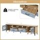 preview thumbnail 6 of 13, Modern 71" TV Console Table with Storage Drawers Cabinets and Cord Hole Metal Legs for Living Room - 71" x 14" x 18"