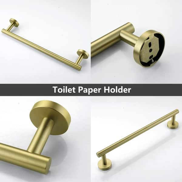 Brushed Gold Toilet Paper Holder Sus304 Stainless Steel, Modern