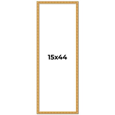 15x44 Frame Gold Real Wood Picture Frame Width 1 inches | Interior