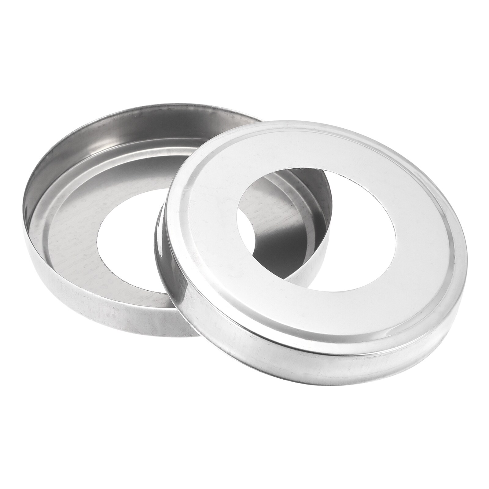 Round Escutcheon Plate 6pcs 201 Stainless Steel Water Pipe Cover for 38.5mm  Pipe - Silver Tone