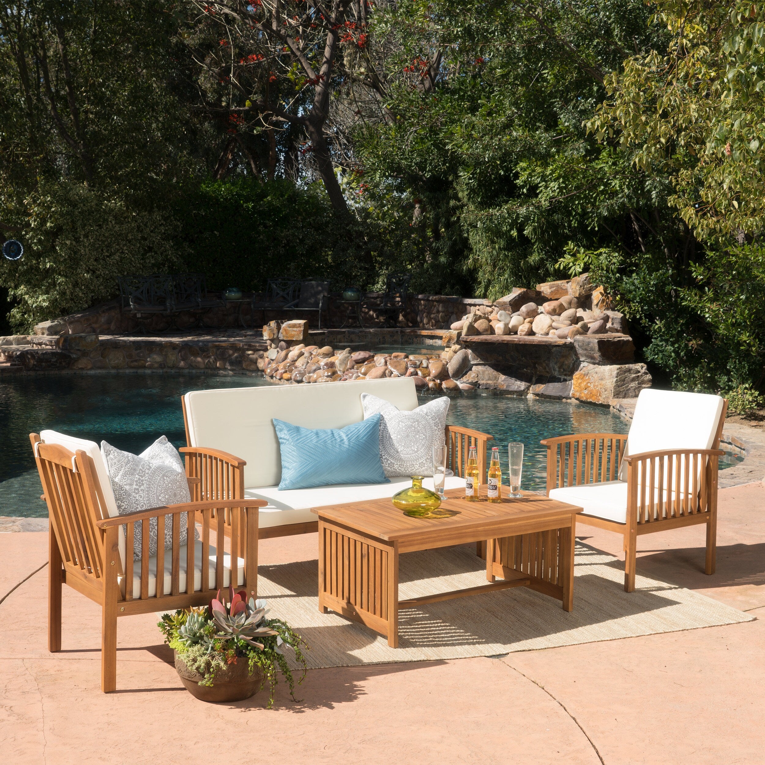 Carolina 4 cheap piece acacia