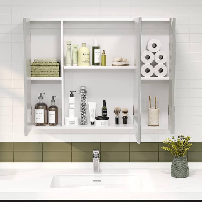 Lighted Medicine Cabinet Bathroom Wall Mounted Storage Doors