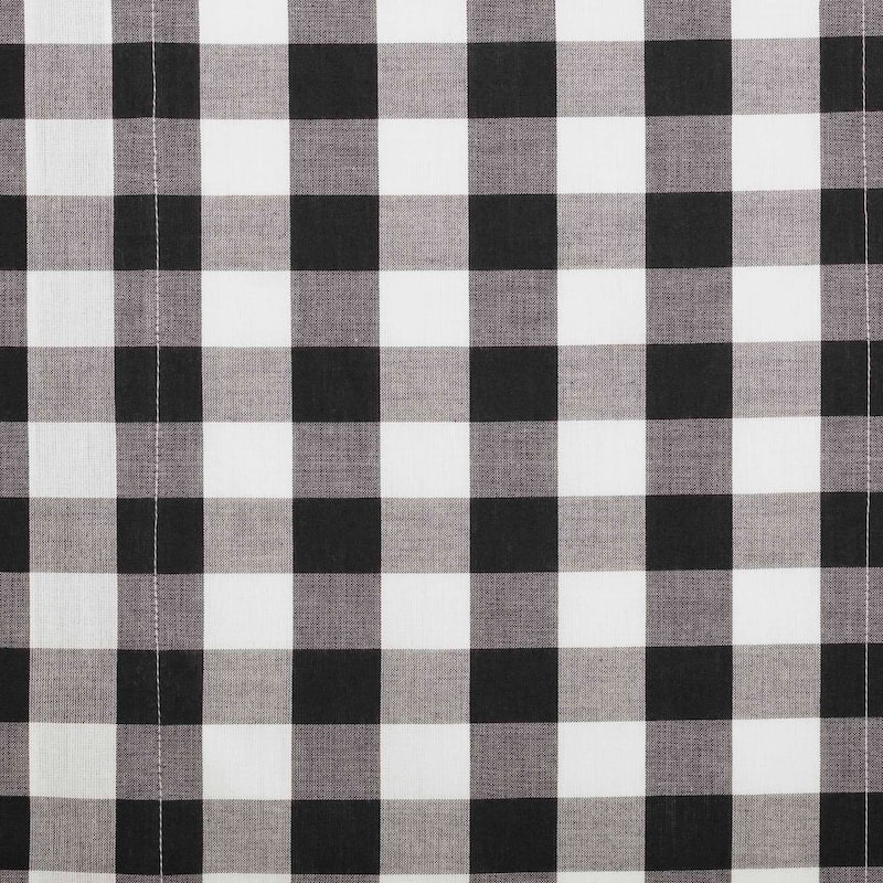 Annie Buffalo Check Ruffled Long Prairie Panel Set - Prairie Panel 84x36 - Prairie Panel 84x36