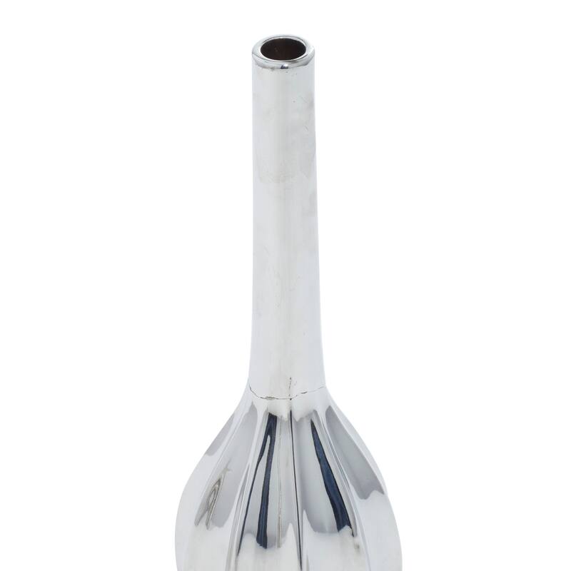 CosmoLiving by Cosmopolitan Sleek Ceramic Glam Vase with Varying Patterns (Set of 3) - Silver, Gold, Dark Blue, White