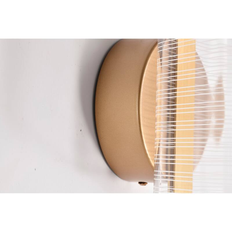 Kenzo LED 1 Light Wall Sconce Vintage Brass Finish Light Guide Panel - Polished Anodized Bronze
