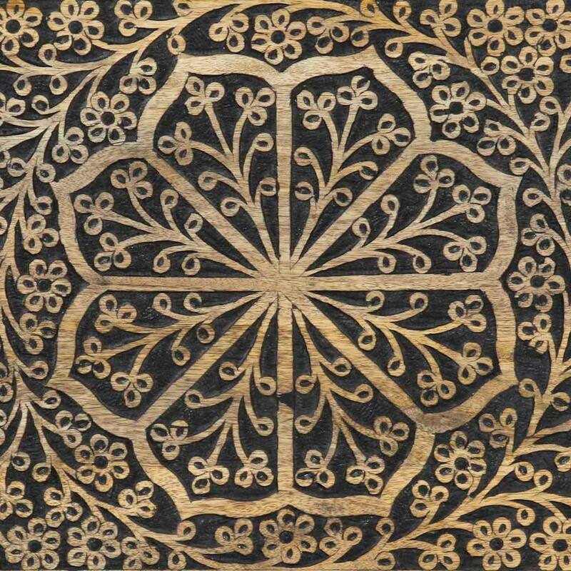 vidaXL Bedside Cabinet Natural wood Solid mango wood, engineered wood, iron - 13.0 x 19.7 x 23.6 in