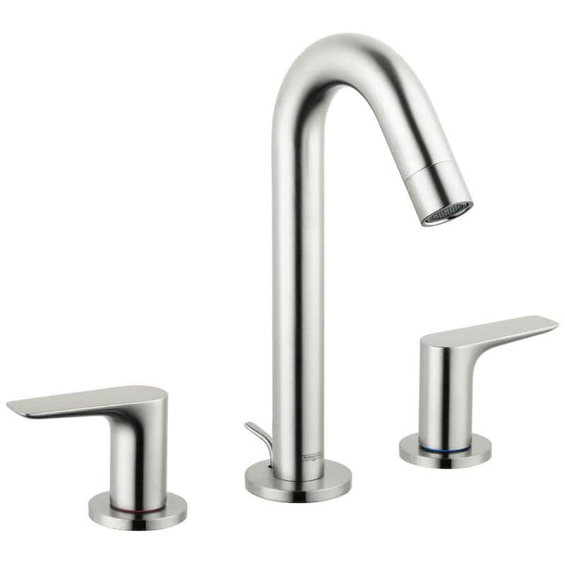 Hansgrohe Logis Widespread Bathroom Faucet with EcoRight and - Brushed Nickel