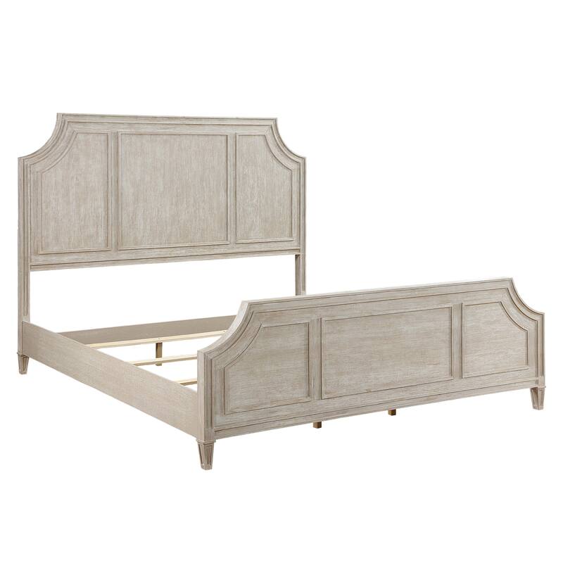 Traditional Bedroom 3pc Set Light Brown Finish Bed and Two Nightstands