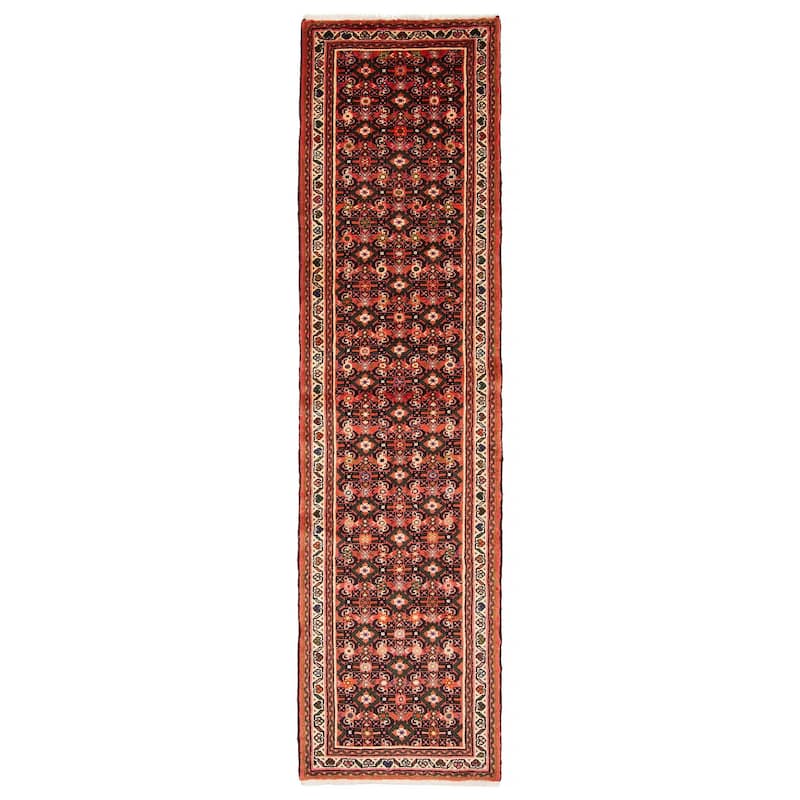 ECARPETGALLERY Hand-knotted Andelz Red Wool Rug - 2' 5" x 9' 6" - Red - 2' 5" x 9' 6" - Runner