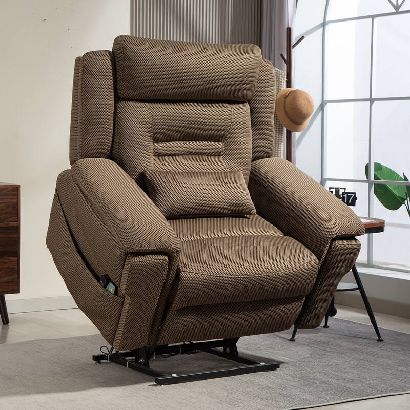Flagship Dual Motor 28" W Oversized Power Lift Recliner Chair