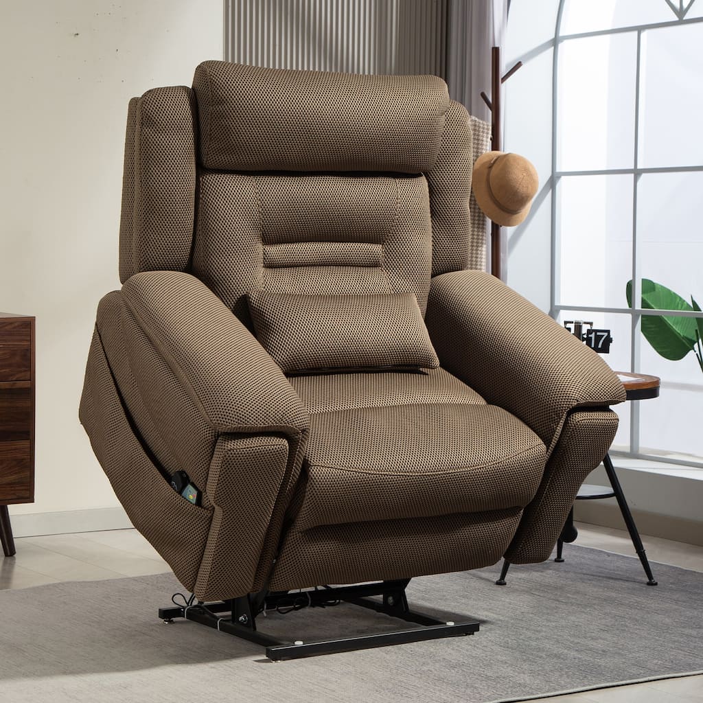 Flagship Dual Motor 28" W Oversized Power Lift Recliner Chair