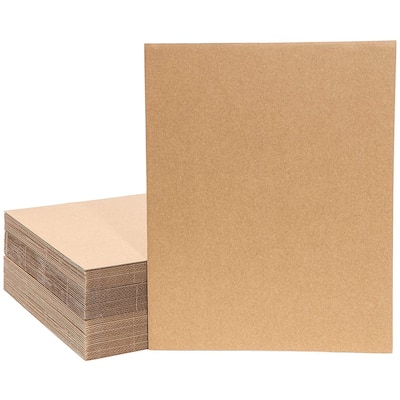 Juvale 50-Pack Corrugated Cardboard Sheets, Large Kraft Inserts for Packing, 11" x 14"