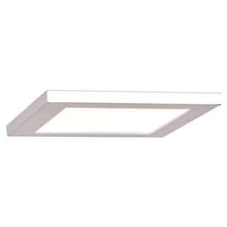Access Lighting Boxer - LED Square Flush Mount - Medium - White Finish - Acrylic Lens
