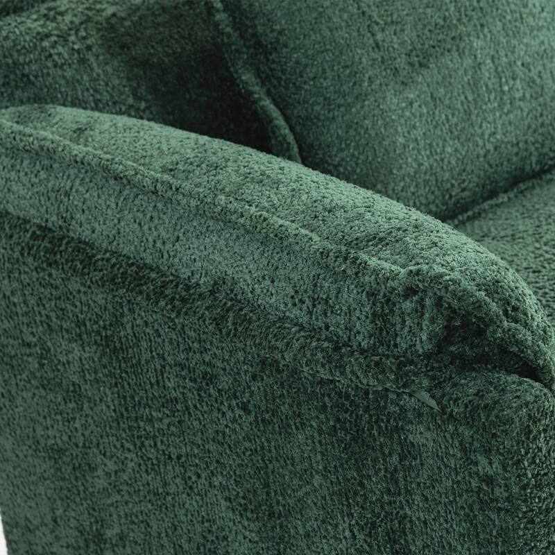 Boucle Oversized Sofa Chair With Ottoman