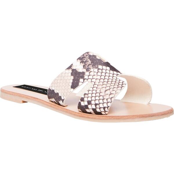 Shop Steven By Steve Madden Womens Greece Slide Sandals Leather Overstock 27657337