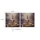 preview thumbnail 5 of 3, Hand Painted Wall Art Meditating Buddha Assorted - Set of 2
