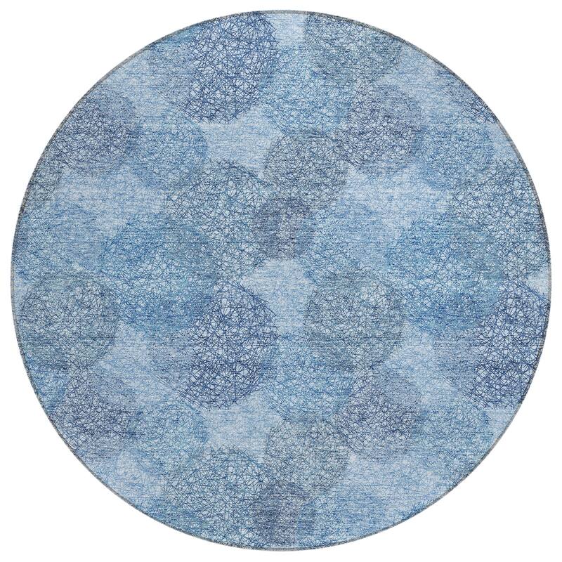 Machine Washable Indoor/ Outdoor Boho Sphere Chantille Rug