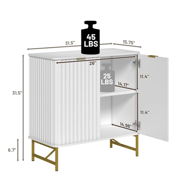 Clihome Modern MDF 2-Door Accent Sideboard