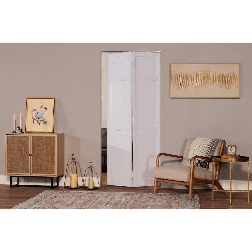 Seabrooke Shaker Style White PVC 36-inch Bifold Door