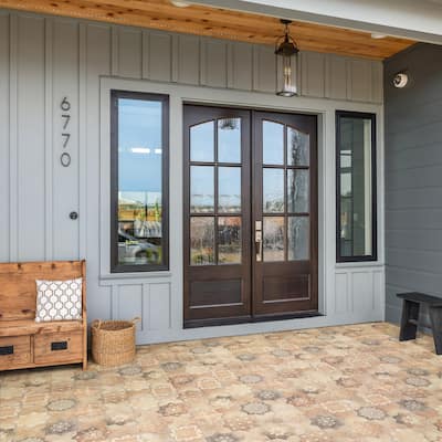 Merola Tile Tech Land Star Fire Temple/Cross Fire 6" x 12" Porcelain Floor and Wall Tile - 2 Tiles