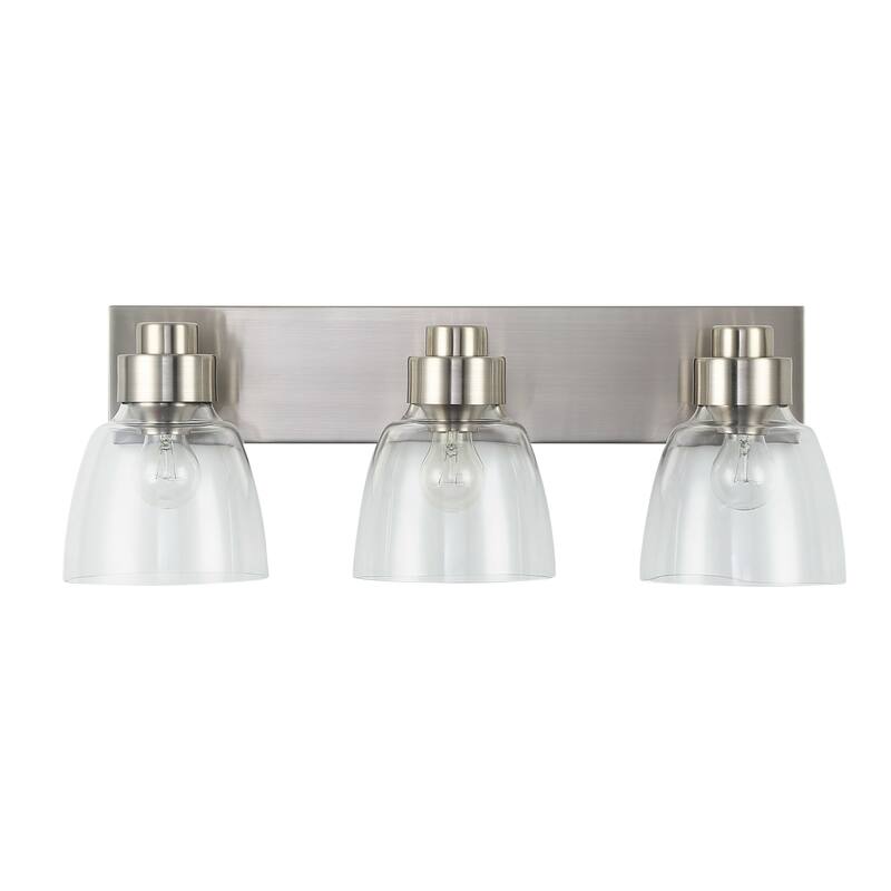 Golden Lighting 0314-BA3 CLR Remy 3 Light 7" Wide Vanity Light - Pewter