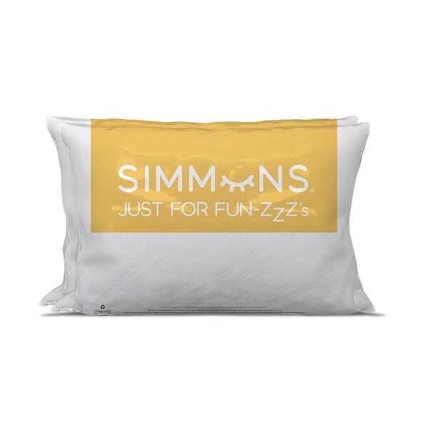 Simmons Luxury Knit Memory Foam Cluster Jumbo Pillows 2-Pack - Bed
