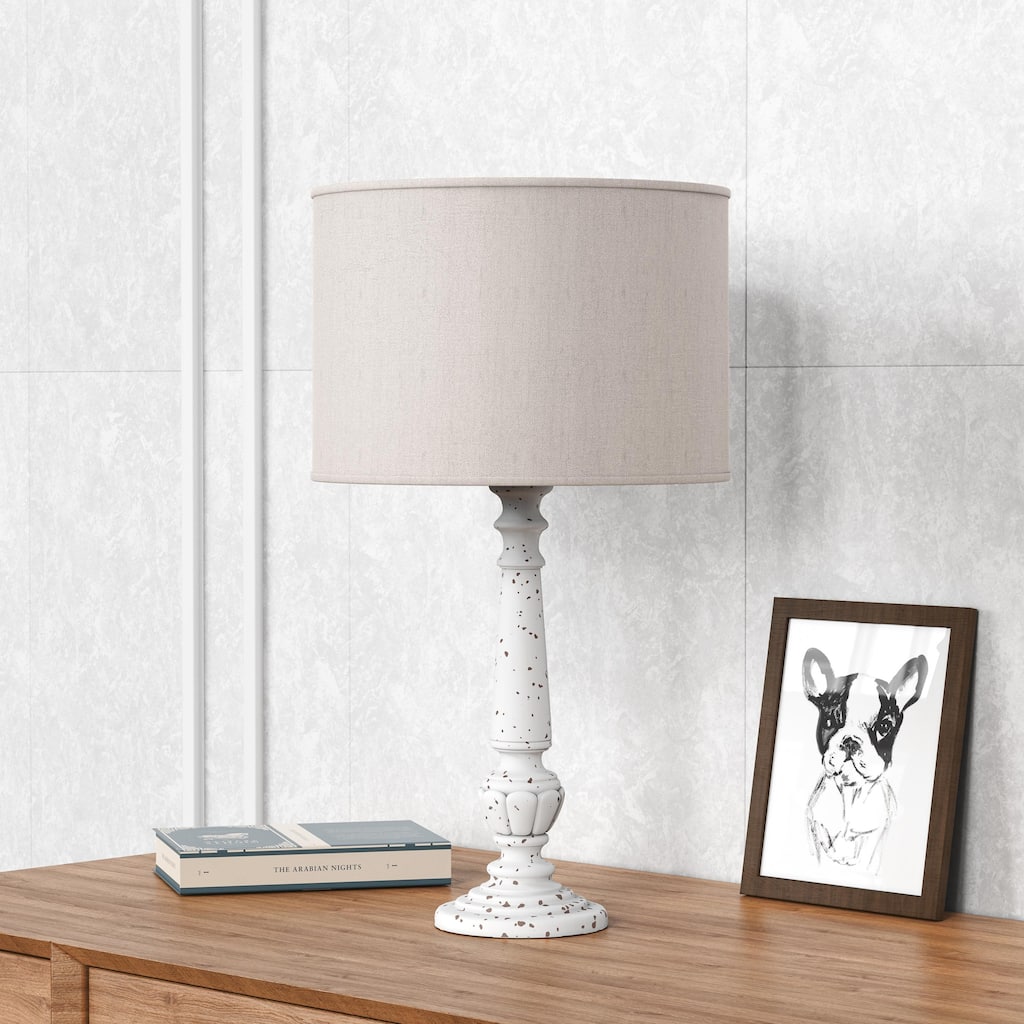 Rustic Table Lamp Bedside Nightstand Lamp Set of 2