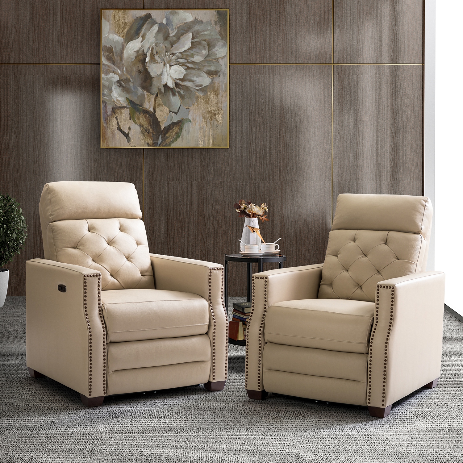 Silhouette living room on sale slim manual recliner chair