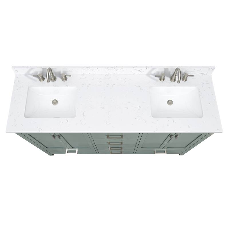 Avanity Modero 72 in. Double Sink Bathroom Vanity with Engineered Stone Top - 73"W x 22"D x 35"H