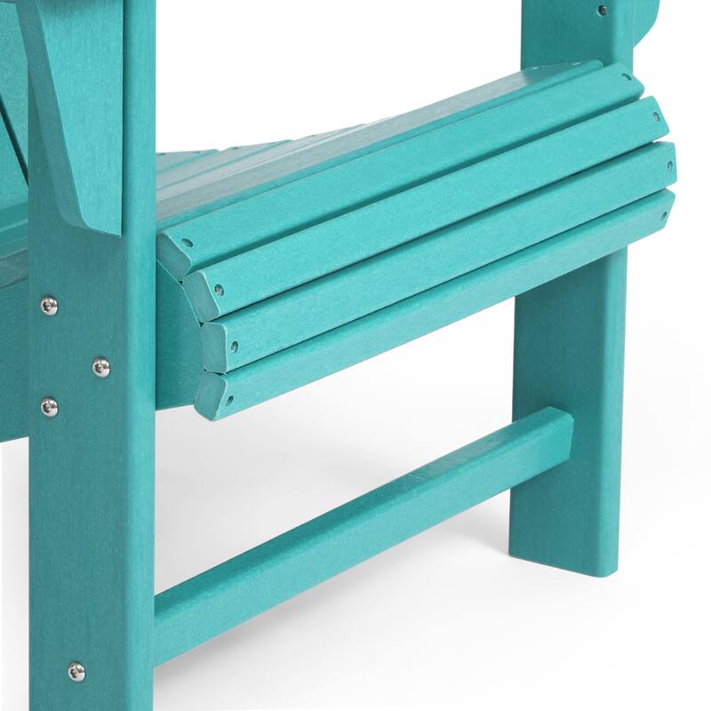 Aderson Outdoor Poly Adirondack Chair with Side Table and Ottoman 5-Piece Set