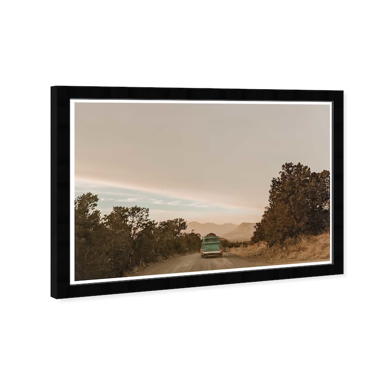 Wynwood Studio Prints Transportation On Road to the Countryside Brown and Rustic Wall Art Canvas Print