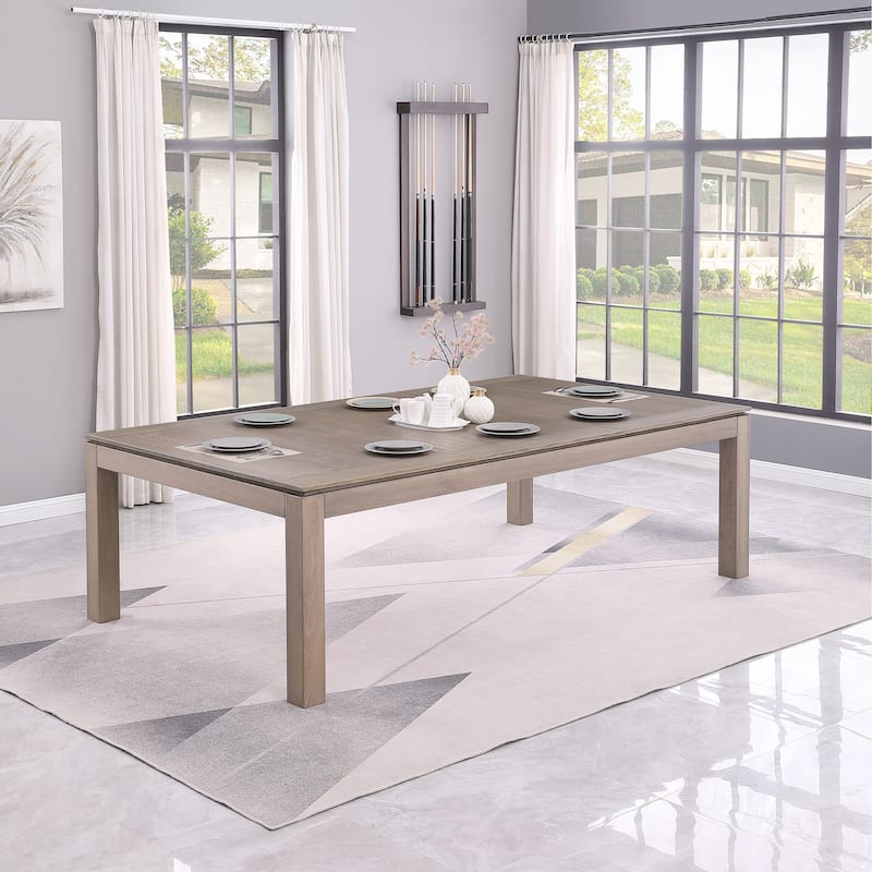 Olivia GreyWash Ash 7ft Billiard Slate Pool Table with dining top
