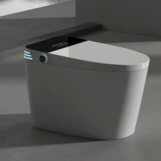 thumbnail image 2 of Smart Toilet Bidet Blackout Flush Auto Flush Foot Sensor Tankless Elongated 2 of 12