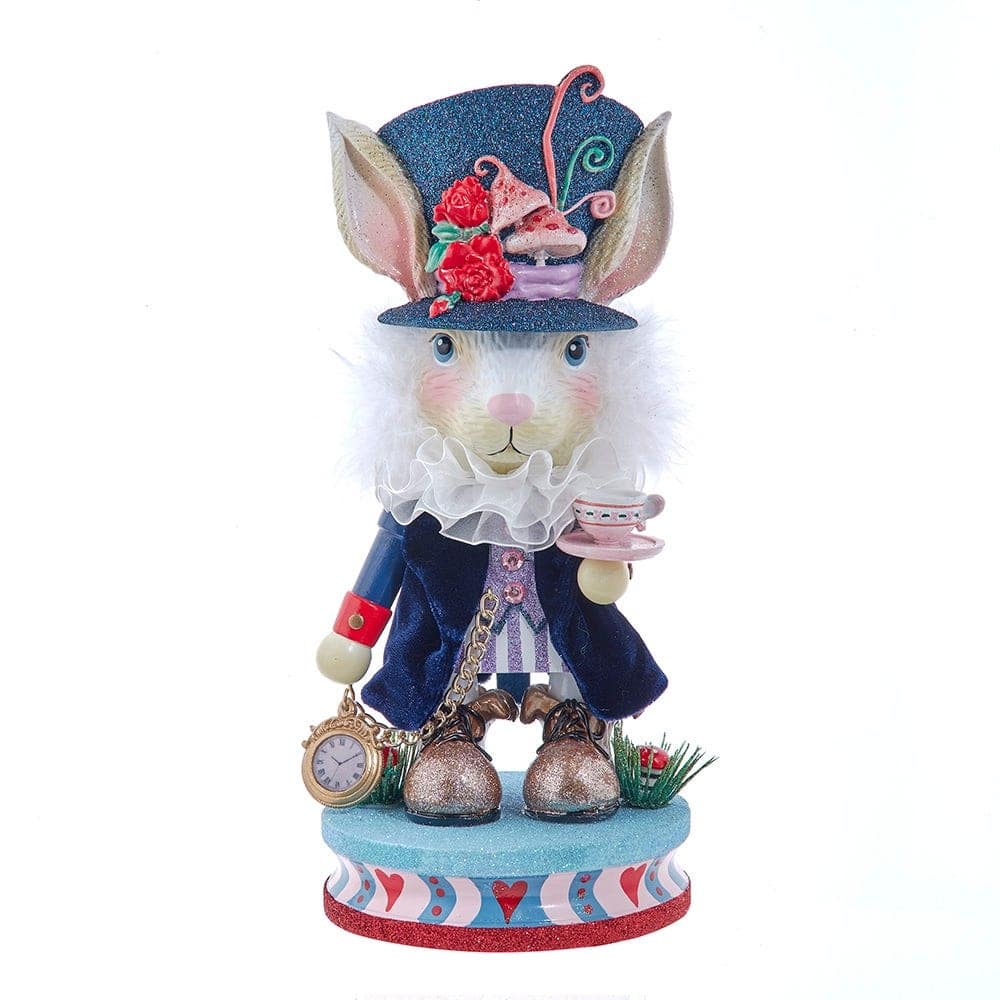 Kurt Adler 12-Inch Hollywood Nutcrackers White Imitation Rabbit Nutcracker