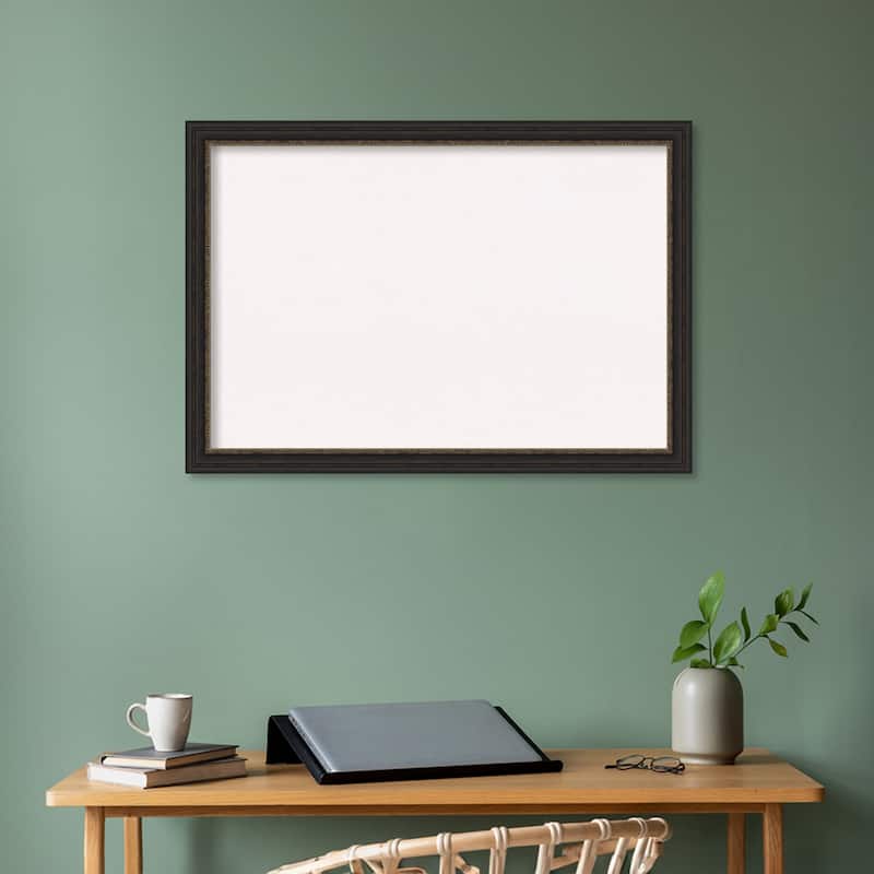 Accent Bronze Narrow Framed White Corkboard Bulletin Board