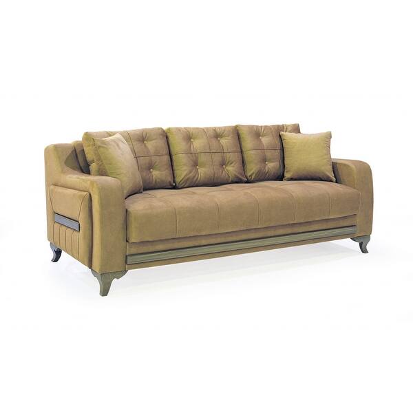 slide 1 of 10, Conty 81" Square Arms Sofa Mustard