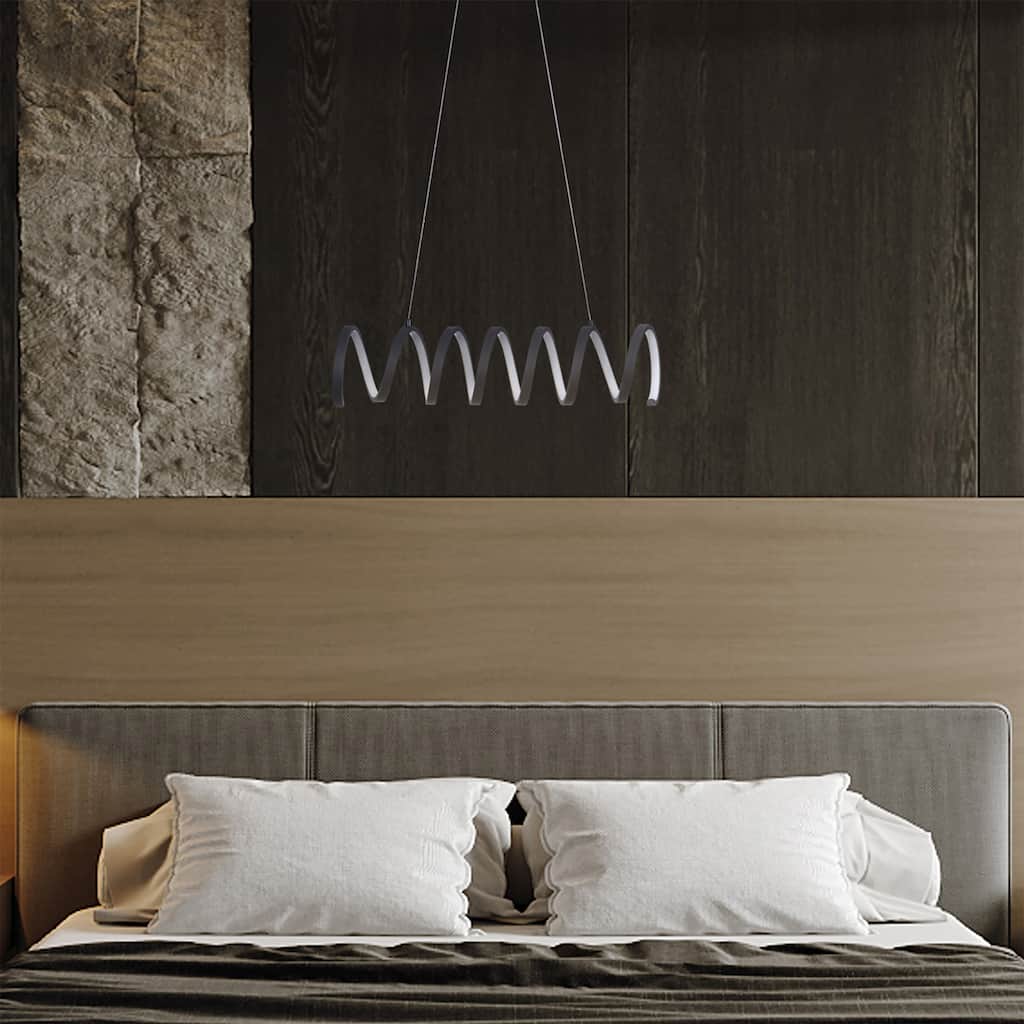 Spiral Loop Aluminum Suspension Wire Modern Ceiling Pendant