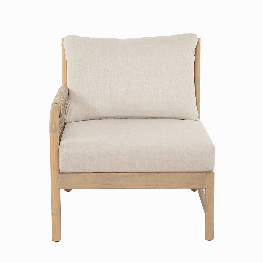 Christopher Knight Home - Modern Outdoor Solid Wood 3-Seater Sofa Set with Coffee Table - 3 - Seater