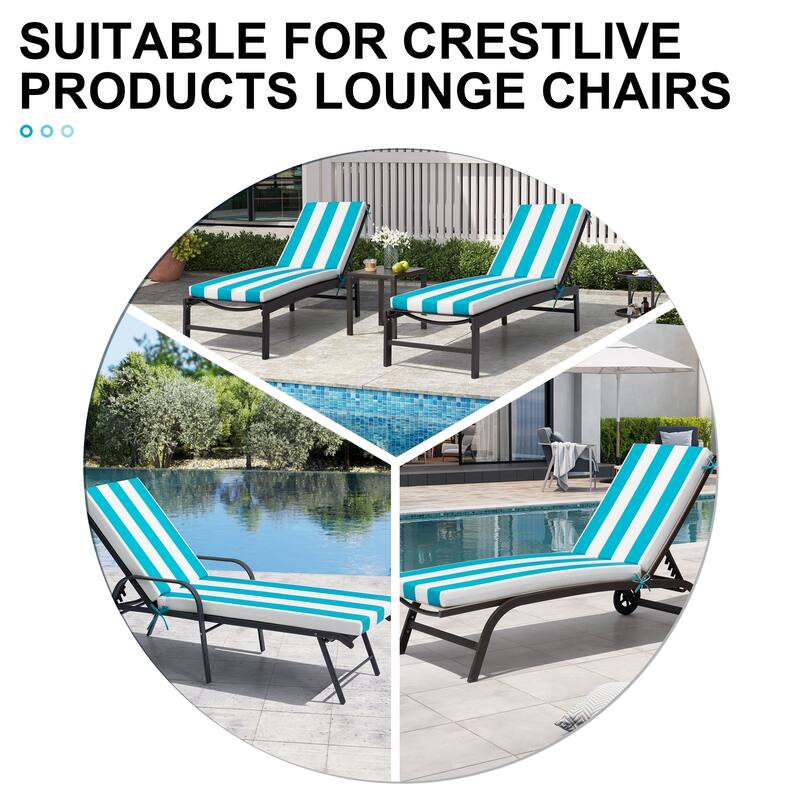 Outdoor Patio Chaise Lounge Chair Cushion