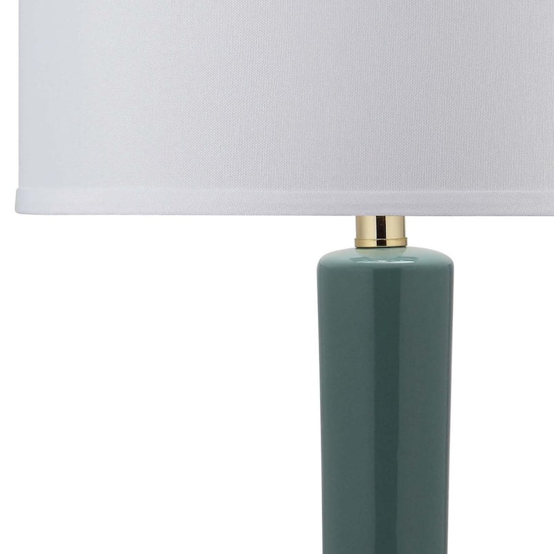 SAFAVIEH Lighting Brigid 31-inch Long Neck Ceramic White Table Lamp (Set of 2) - 14"x14"x30.5" - 14Wx14Dx31H
